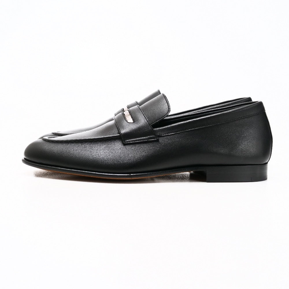 Louis Vuitton Loafers Leather Black Mens 7M