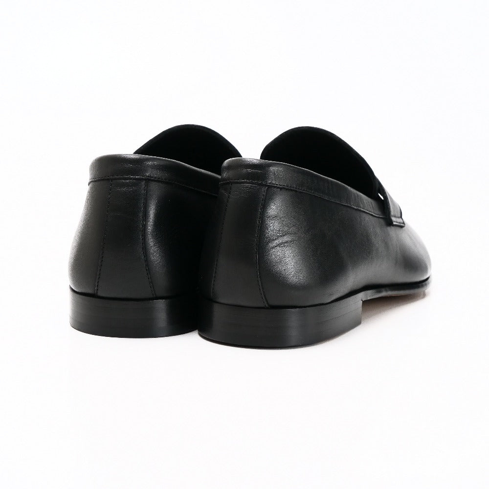 Louis Vuitton Loafers Leather Black Mens 7M