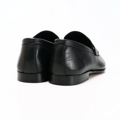 Louis Vuitton Loafers Leather Black Mens 7M
