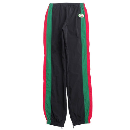 Gucci Pants 575549 Nylon Black Green Red Oversized Nylon Mens S