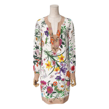 Gucci One Piece 358691 Silk White Women 38