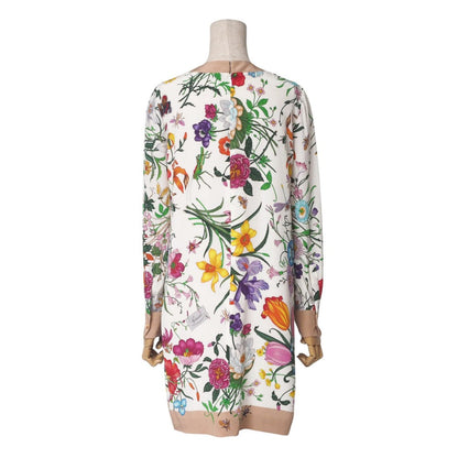 Gucci One Piece 358691 Silk White Women 38