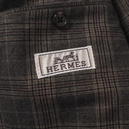 Hermes Tailored Jacket G19714 Cotton Brown Type Mens 52