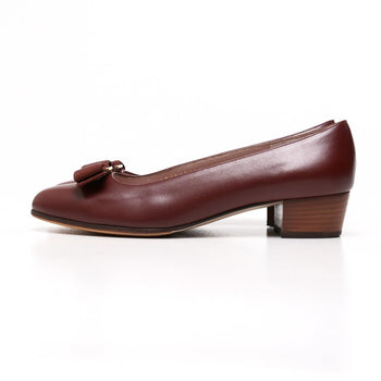 Salvatore Ferragamo Pumps Db98353 Leather Brown Gold Women 6C