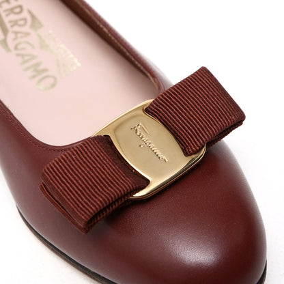 Salvatore Ferragamo Pumps Db98353 Leather Brown Gold Women 6C