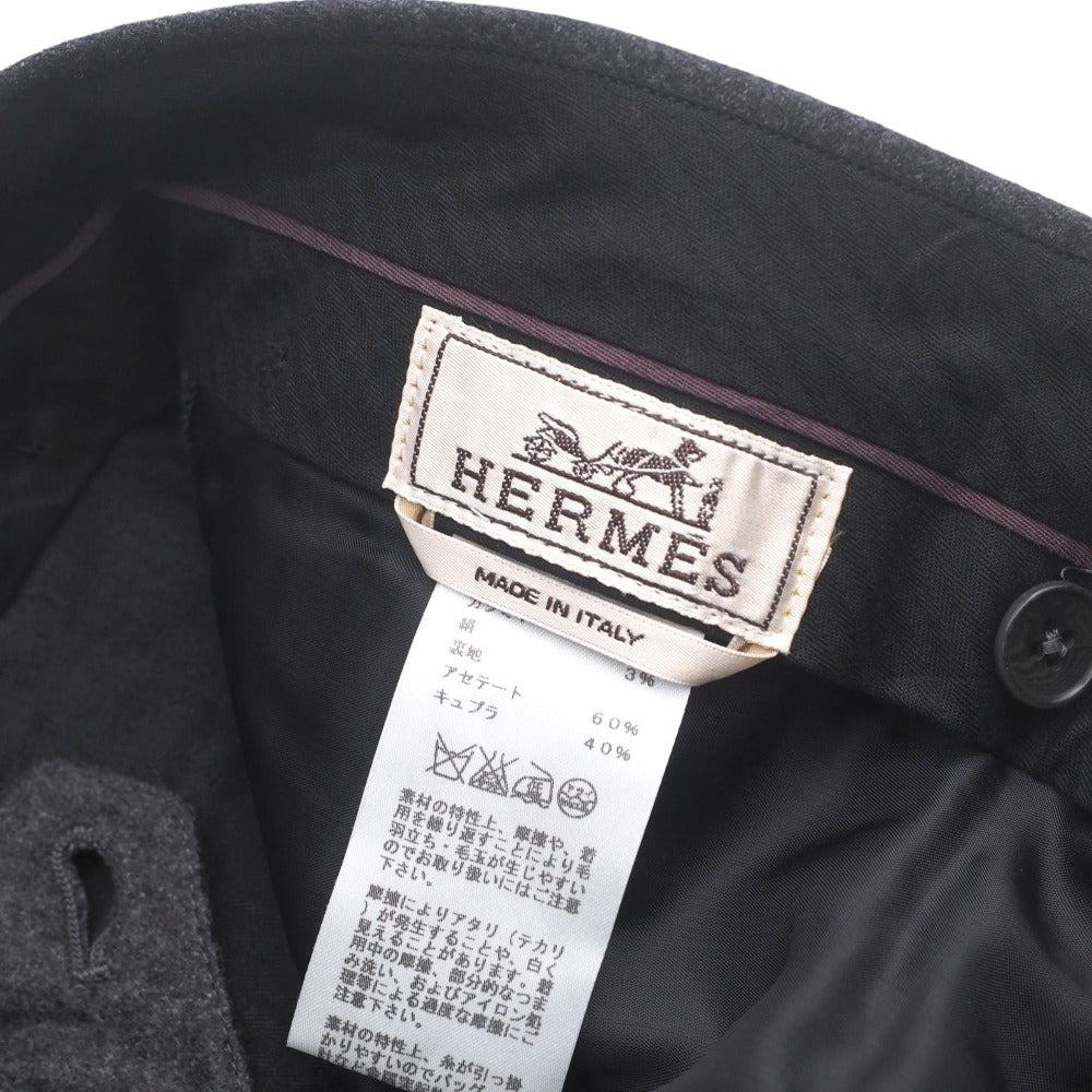 Hermes Pants 445200Ha Cashmere Gray Mens 42