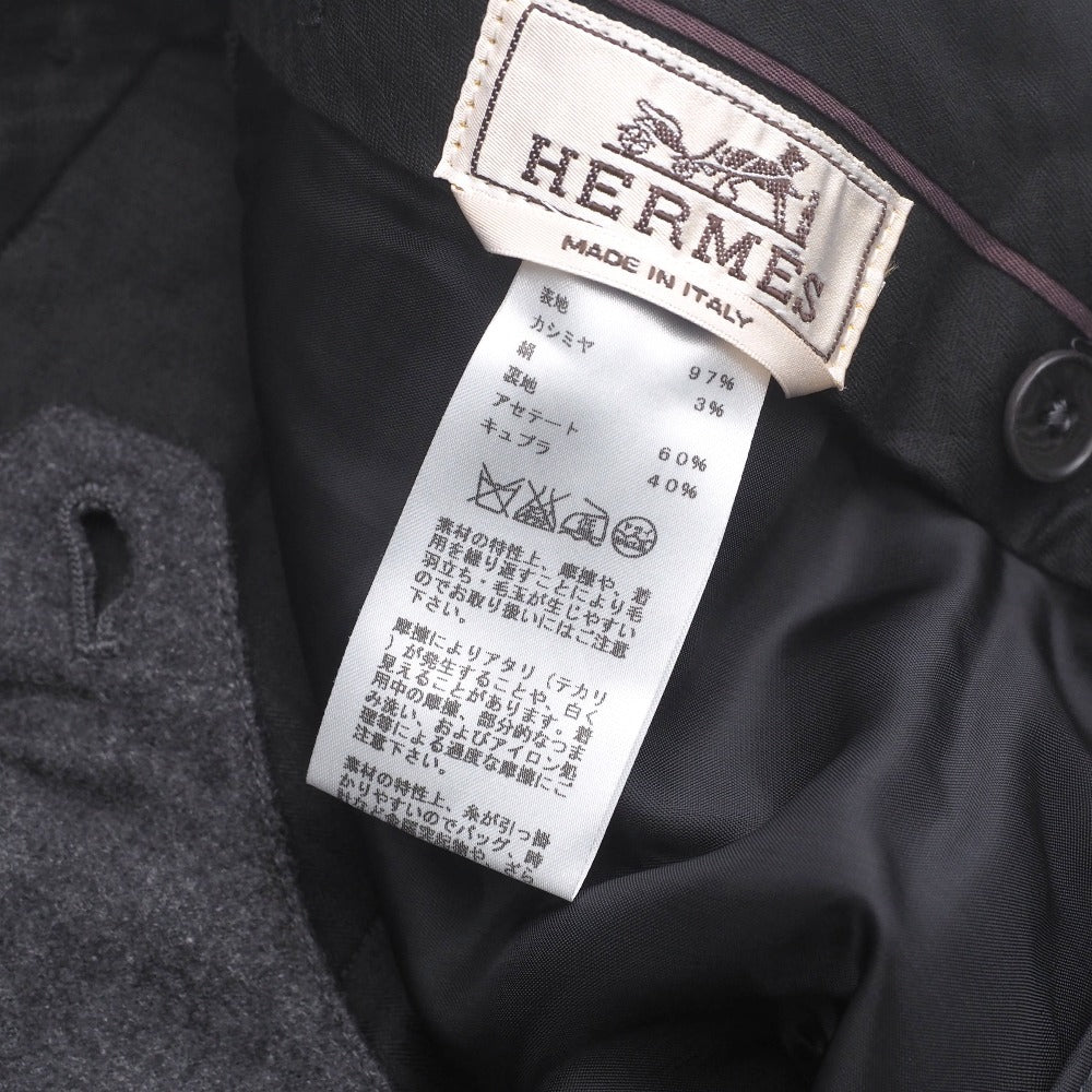 Hermes Pants 445200Ha Cashmere Gray Mens 42