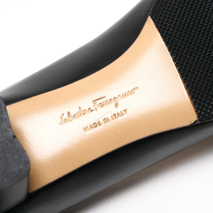 Salvatore Ferragamo Pumps 0630824 Leather Black Gold 5D