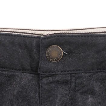 Louis Vuitton Cropped Pants Rw102W Wrpa18Db5 98% Cotton, 2% Polyurethane Black Women 42
