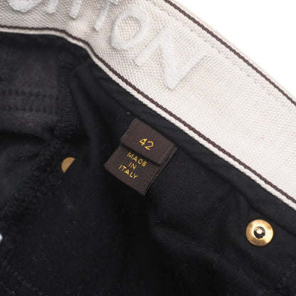Louis Vuitton Cropped Pants Rw102W Wrpa18Db5 98% Cotton, 2% Polyurethane Black Women 42