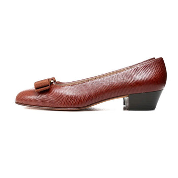 Salvatore Ferragamo Pumps Dr 24778 Leather Brown Women 6C