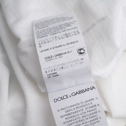Dolce&Gabbana Short Sleeve T-Shirt G8U45T/G7Fz2 Cotton White Mens 44