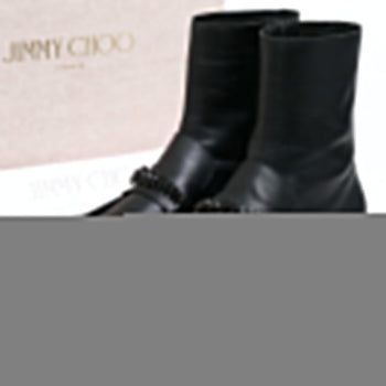 Jimmy Choo Boots Leather Black Type Bryer Women 40