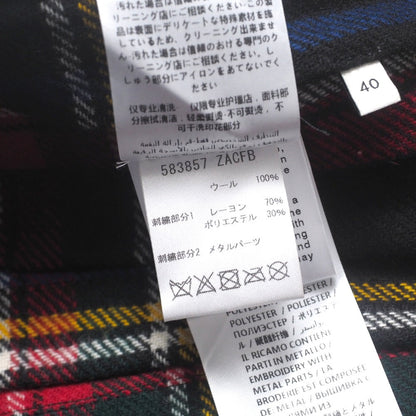 Gucci Mini Skirt 583857 100% Wool Red Women 40