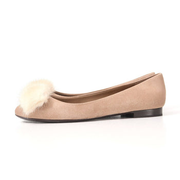 Salvatore Ferragamo Pumps Suede Beige Rf 59534 Women 8D