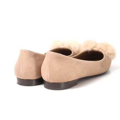 Salvatore Ferragamo Pumps Suede Beige Rf 59534 Women 8D