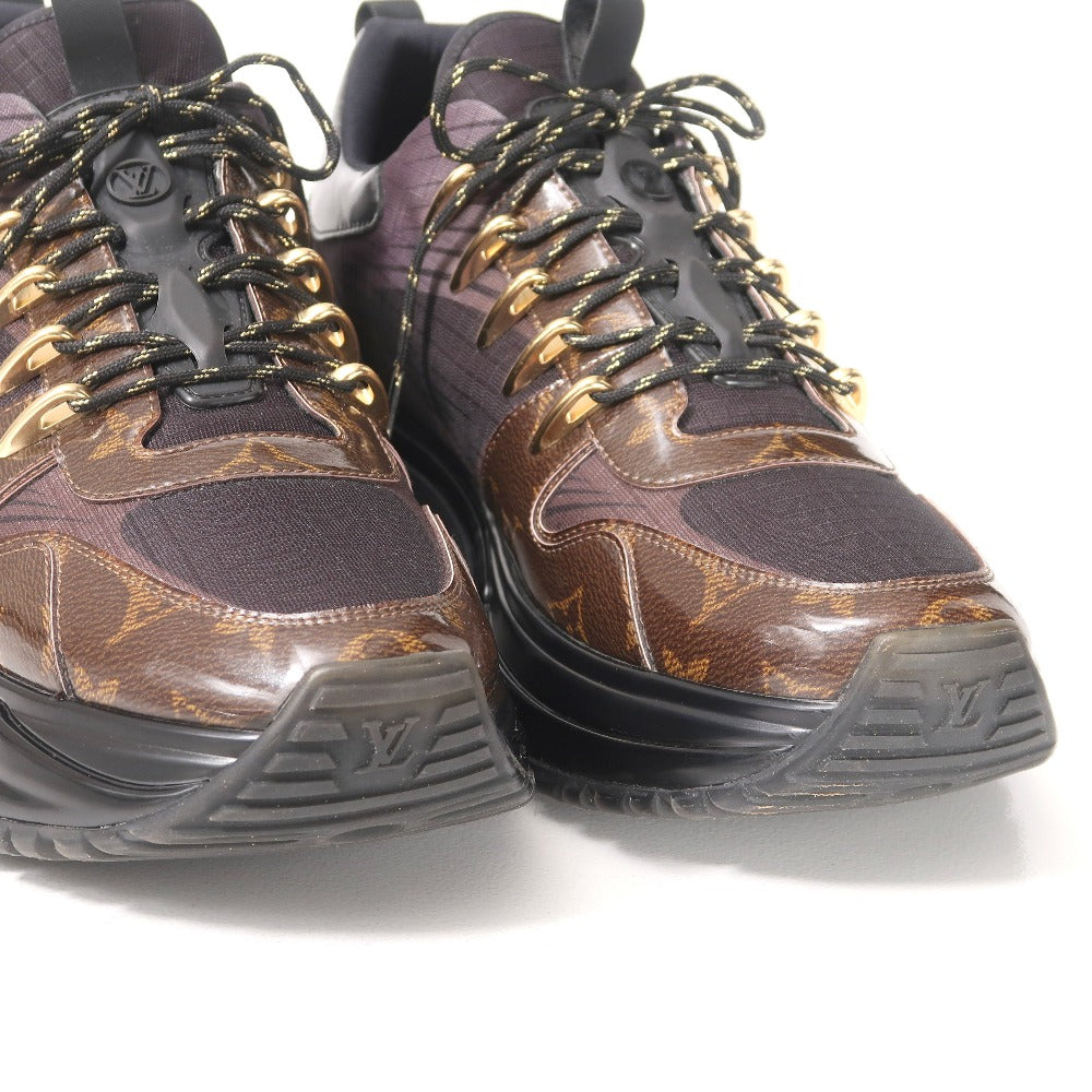 Louis Vuitton Sneakers Aefc Px Enamel Black Brown Gray Gold Go1128 Mens 9