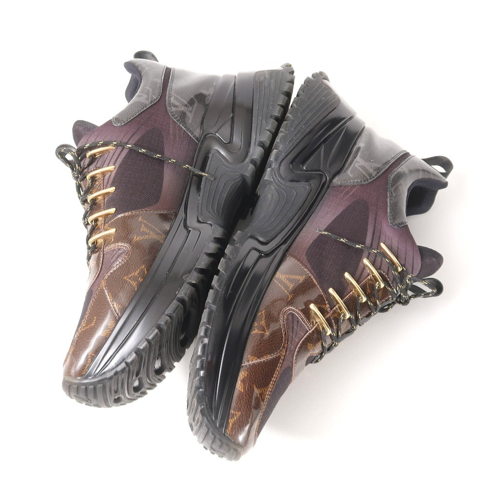 Louis Vuitton Sneakers Aefc Px Enamel Black Brown Gray Gold Go1128 Mens 9