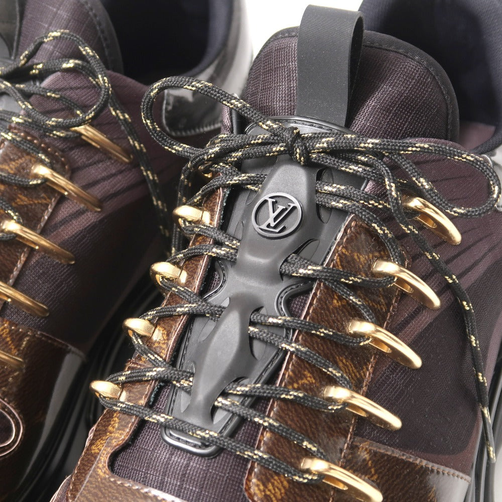 Louis Vuitton Sneakers Aefc Px Enamel Black Brown Gray Gold Go1128 Mens 9