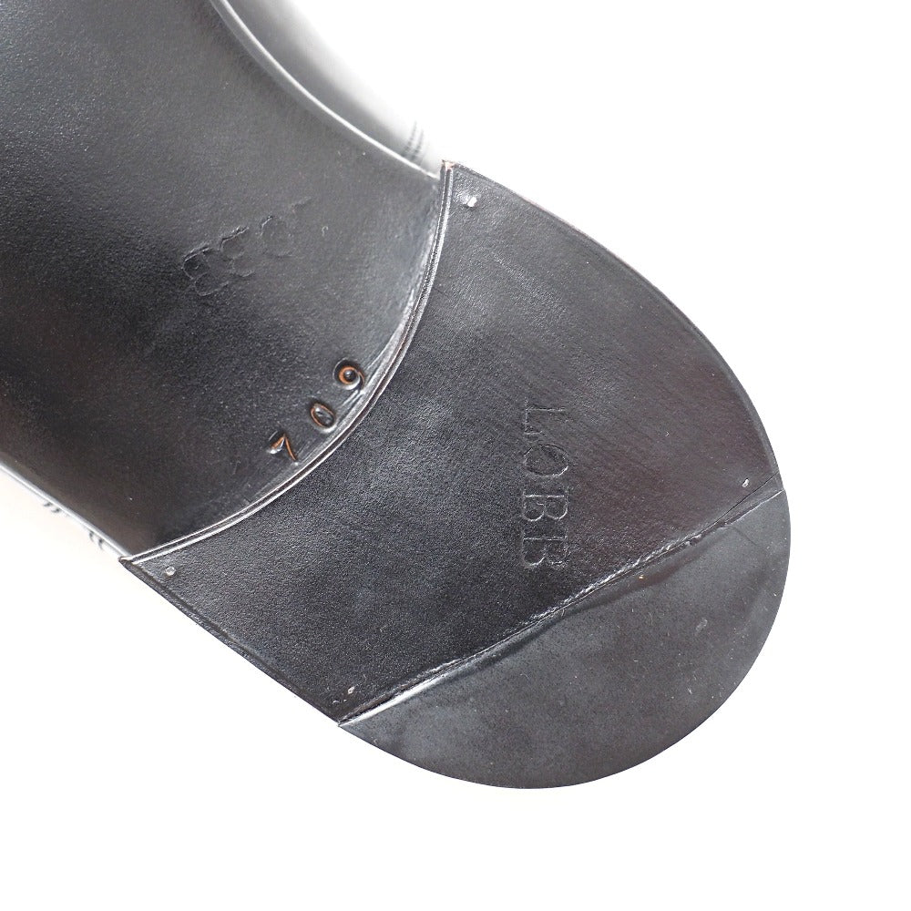 John Lobb Dress Shoes Leather Black Mens 709