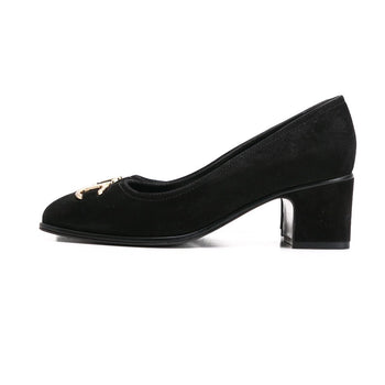Salvatore Ferragamo Pumps Nubuck Leather Black Women 4D