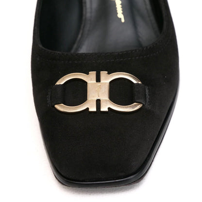 Salvatore Ferragamo Pumps Nubuck Leather Black Women 4D