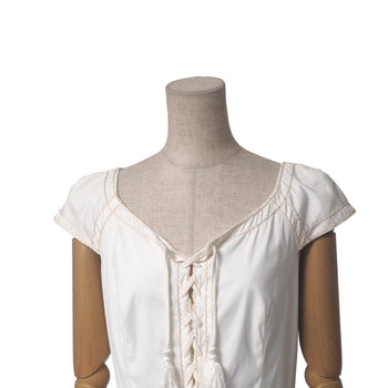 Prada One Piece 78% Cotton, 17% Nylon, 5% Elastane White/Stitch