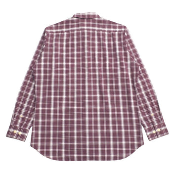 Burberry Long Sleeve Shirt Cotton Wine Red Type White A1M68-424-19 Mens M