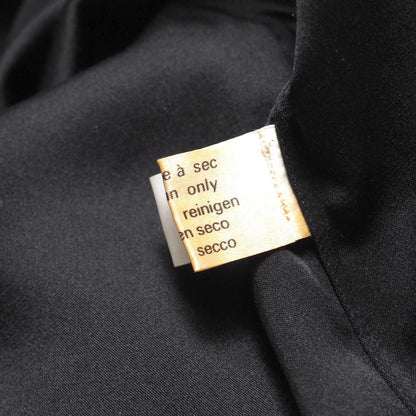 Chanel Blouse Silk Black D-Tk-9064 Women 42