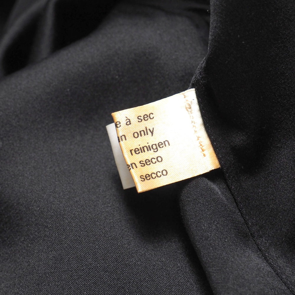Chanel Blouse Silk Black D-Tk-9064 Women 42