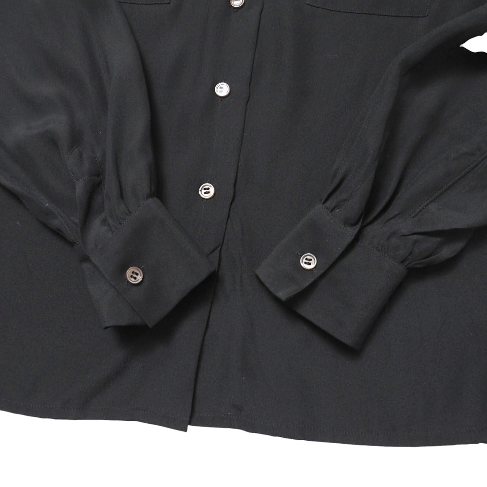 Chanel Blouse Silk Black D-Tk-9064 Women 42