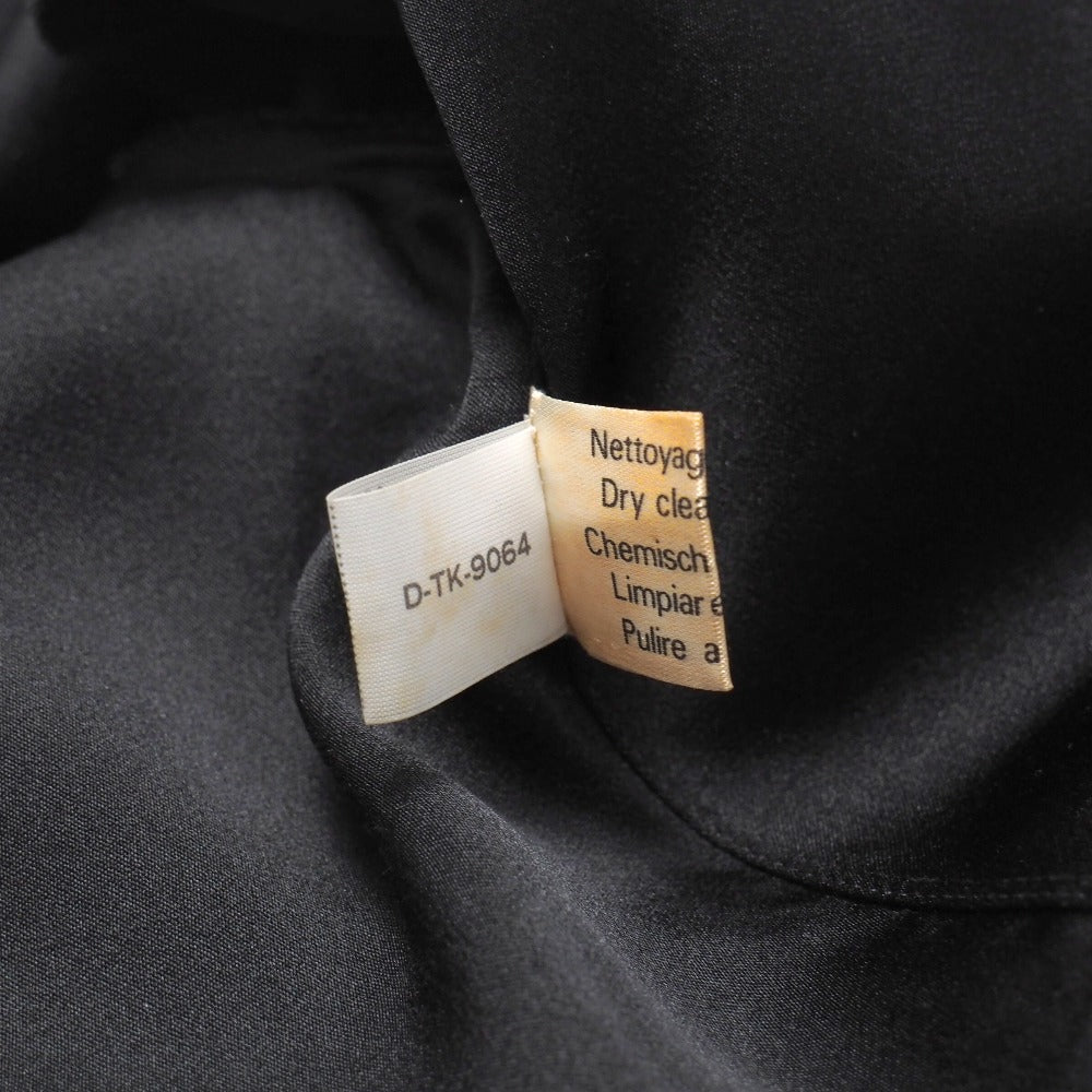 Chanel Blouse Silk Black D-Tk-9064 Women 42