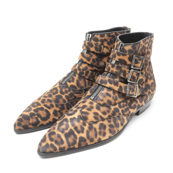 Saint Laurent Paris Boots Suede Brown Black Wa687239 Mens 40
