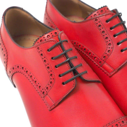 Christian Louboutin Dress Shoes Leather Red Type Mens 39 1/2