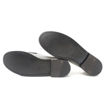 Saint Laurent Paris Loafers Smooth Rubbed White Black Mens 40