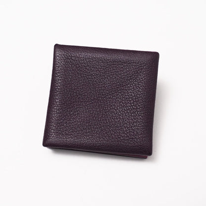 Hermes Coin Case Genuine Leather Purple Unisex