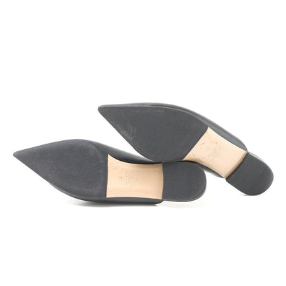 Valentino Garavani Mule Leather Black Gold Women 37