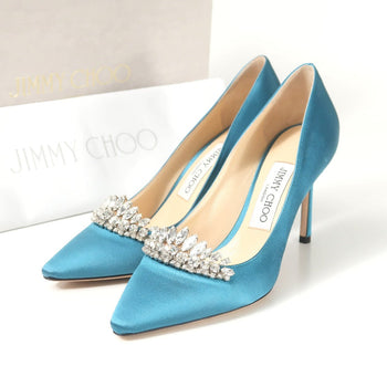 Jimmy Choo Pumps Satin Light Blue Type Women 36