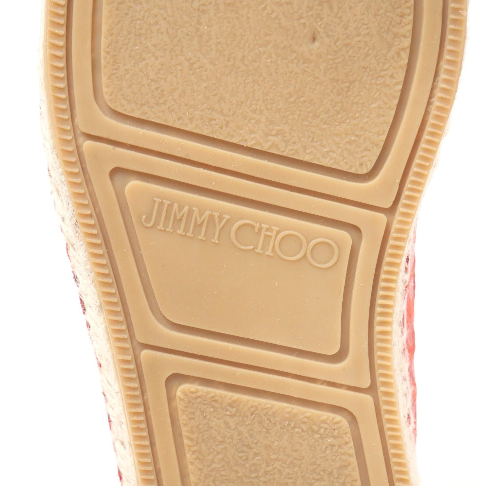 Jimmy Choo Slip-On Leather Red Type Mens 41