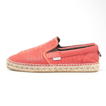 Jimmy Choo Slip-On Leather Red Type Mens 41