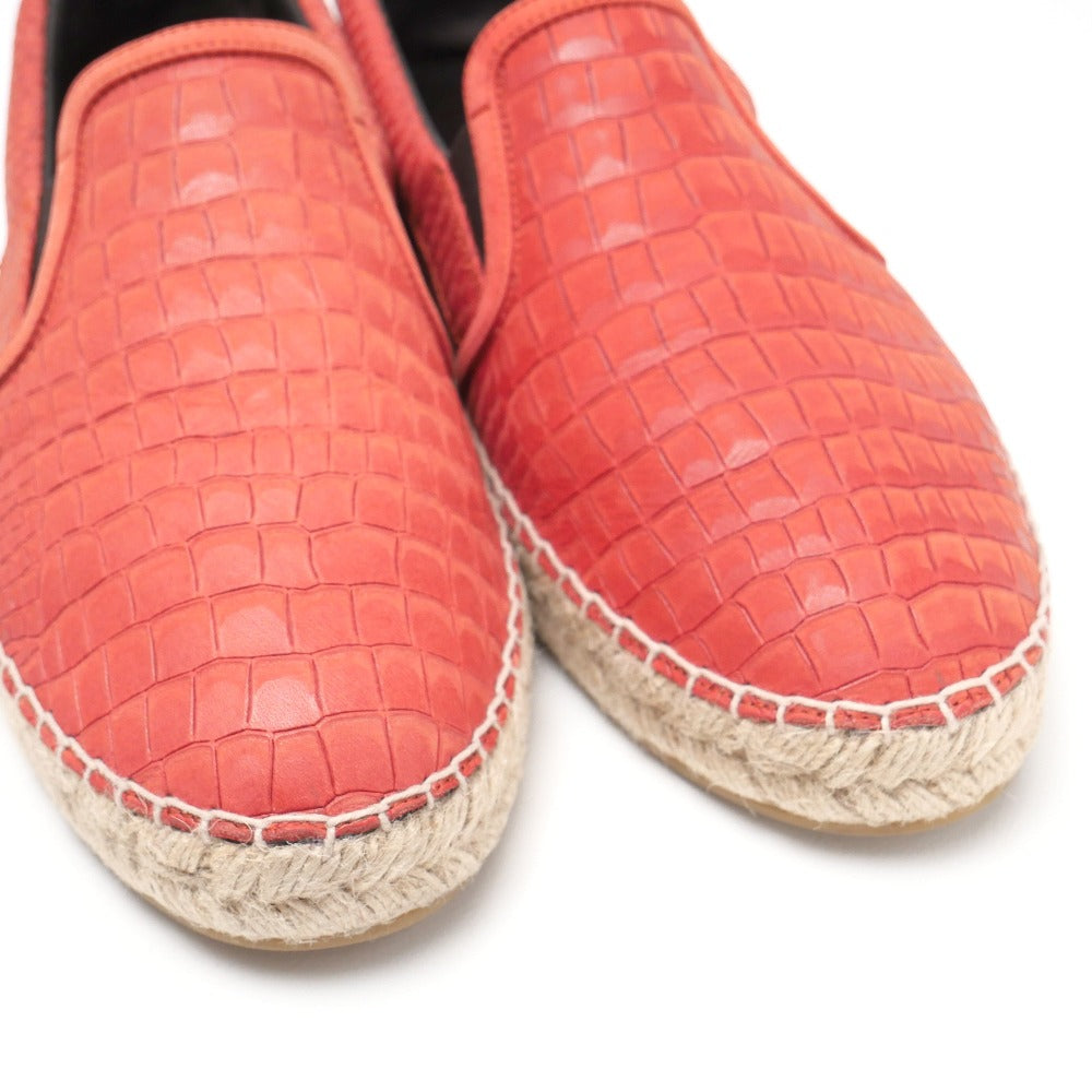 Jimmy Choo Slip-On Leather Red Type Mens 41
