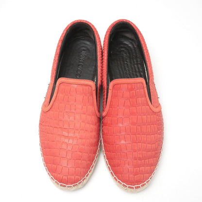 Jimmy Choo Slip-On Leather Red Type Mens 41