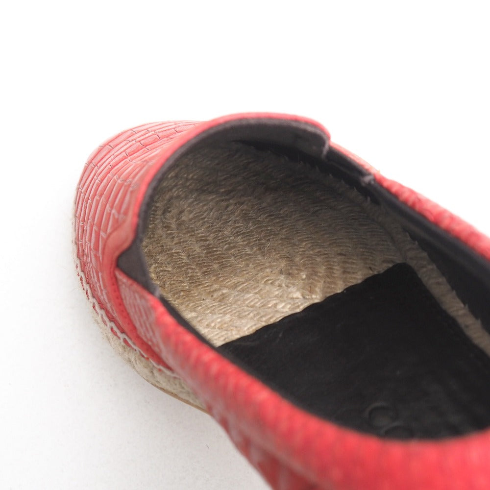 Jimmy Choo Slip-On Leather Red Type Mens 41