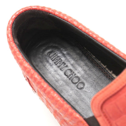 Jimmy Choo Slip-On Leather Red Type Mens 41