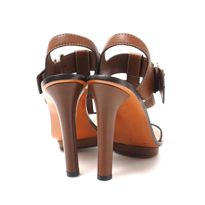 Gucci Sandals Genuine Leather Brown Bamboo 283544 Women 36.5