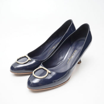 Salvatore Ferragamo Pumps 14595 Patent Leather Navy Serina Women 6 1/2 D