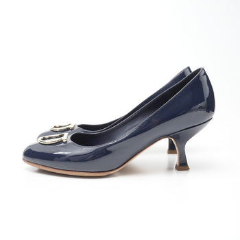 Salvatore Ferragamo Pumps 14595 Patent Leather Navy Serina Women 6 1/2 D