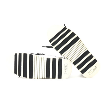 Miumiu Sneakers Rubber Sole Two-Tone (Black) Maglia Maria Women 35 1/2