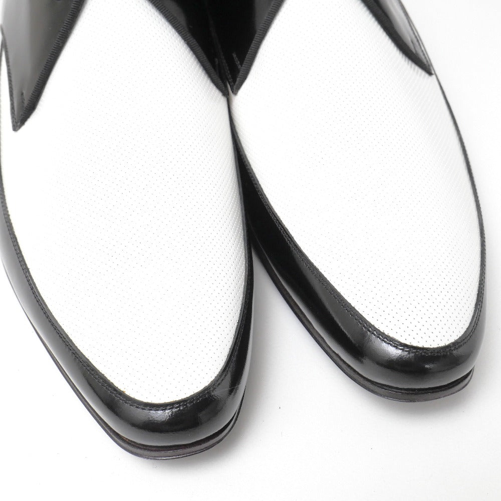 Saint Laurent Paris Dress Shoes Genuine Leather White X Black 315205 Mens 42