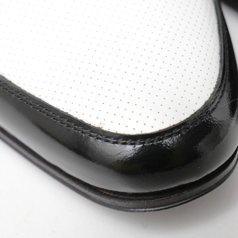 Saint Laurent Paris Dress Shoes Genuine Leather White X Black 315205 Mens 42